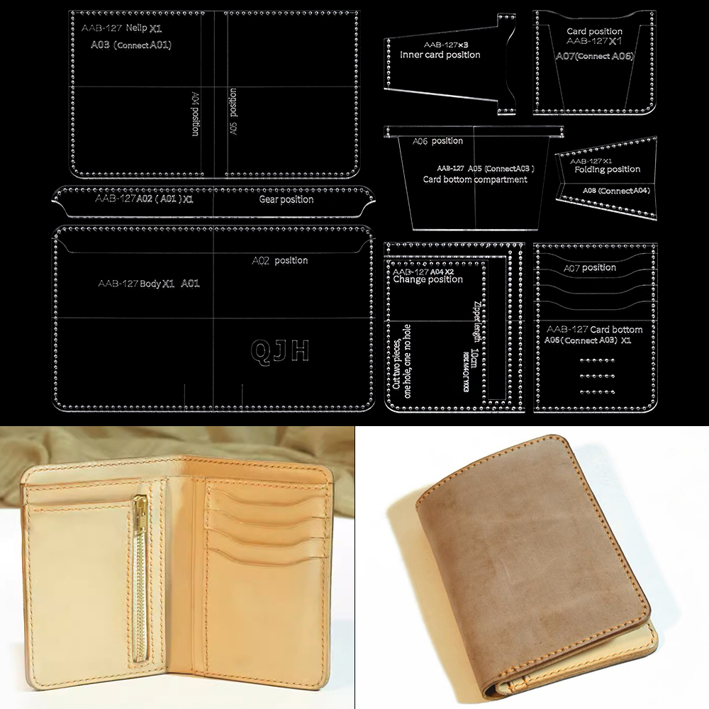 Leatherwork Embossing - مجموعة واحدة من محفظة العملات المعدنية