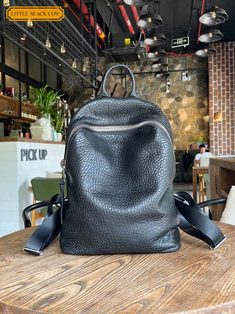 Leather Work Bag Men - حقيبة ظهر كاجوال من جلد الغنم