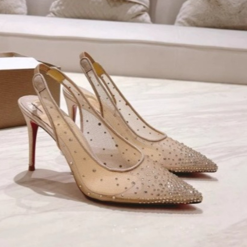 Leather Work Heels - أحذية نسائية ذات كعب عالٍ مدبب