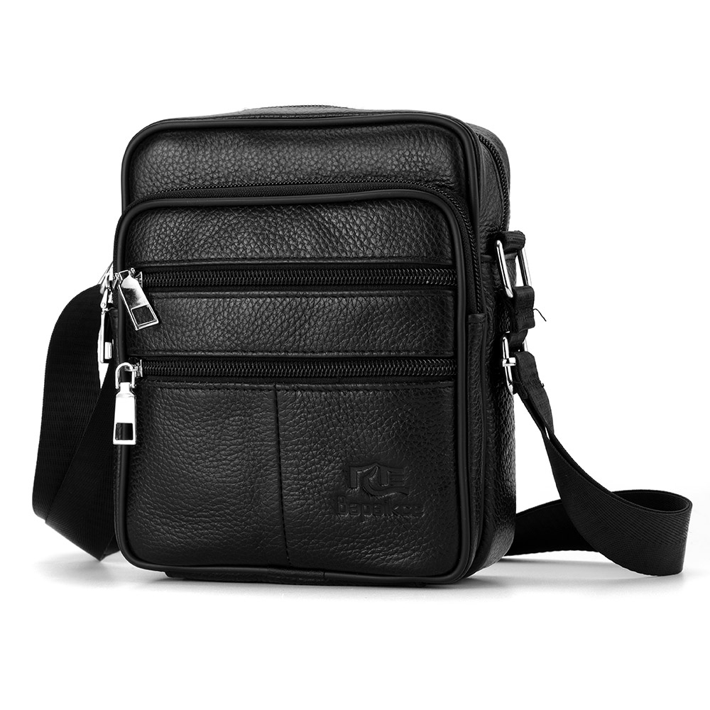 Leather Work Bag Men - حقيبة كتف رجالية كاجوال كلاسيكية حقيبة