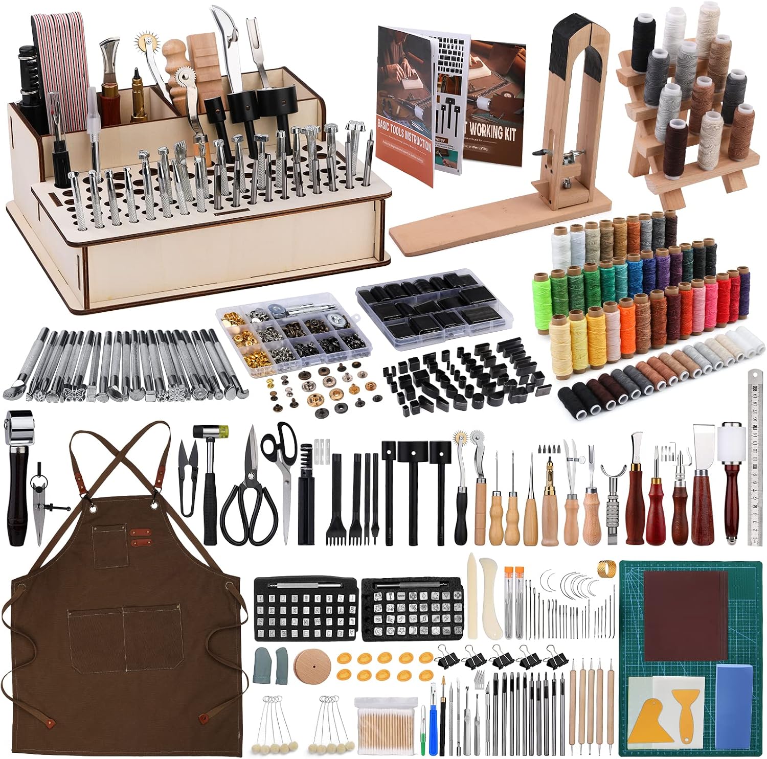Beginner Leatherwork Kit - مجموعة أدوات عمل بالجلد للمبتدئين، 628