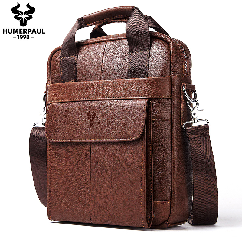 Leather Work Bag Men - حقائب جلدية أصلية متينة للرجال حقيبة