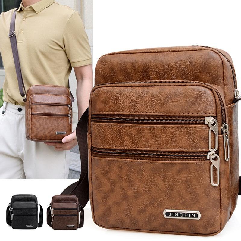 Leather Work Bag Men - حقائب كتف كروس للرجال من جلد