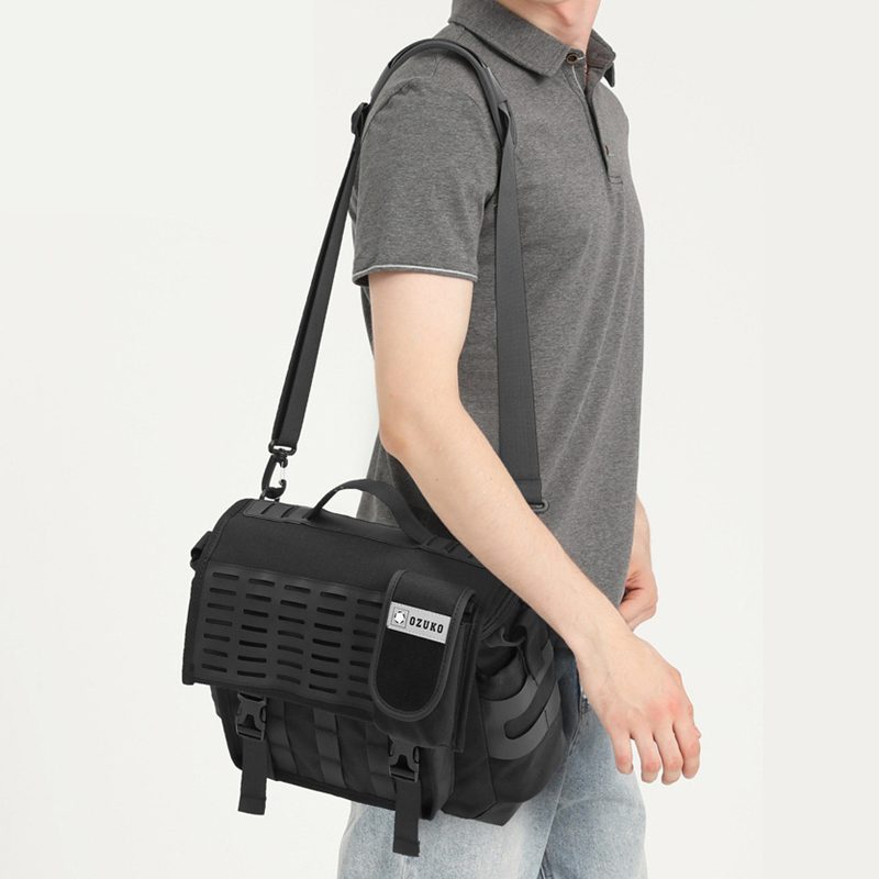 حقيبة كتف رجالية من OZUKO، حقي - مراجعة Leather Work Bag Men وسعره