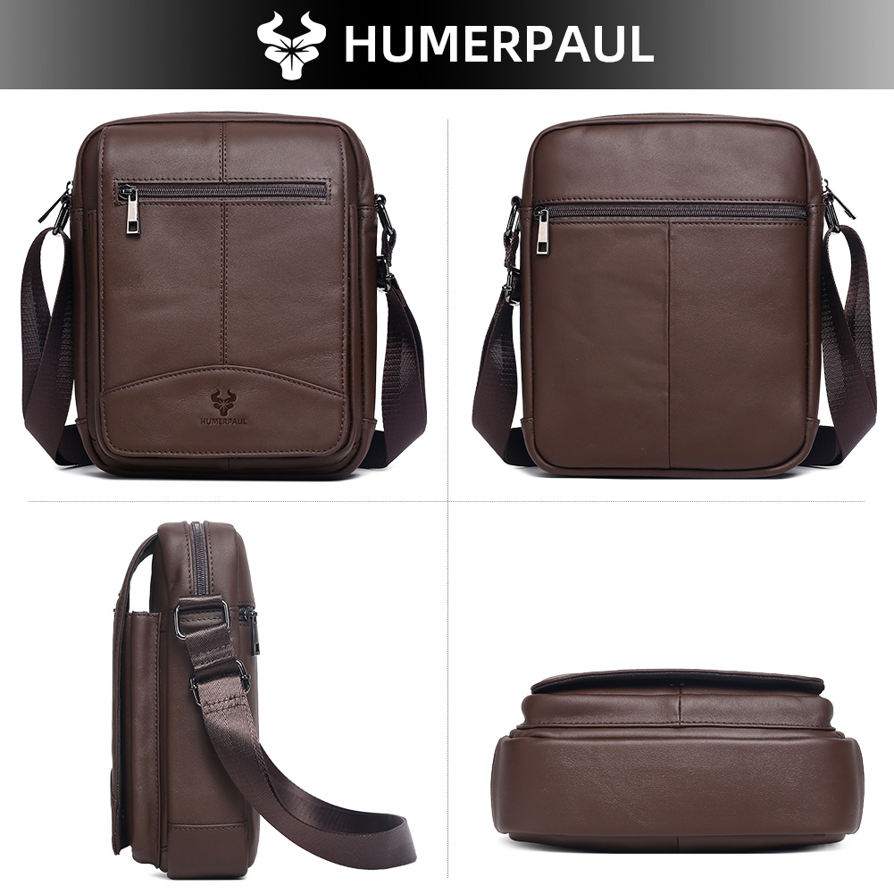 حقيبة كروس من الجلد الطبيعي لل - مراجعة Leather Work Bag Men وسعره