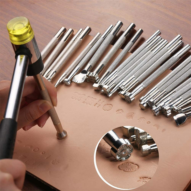 20 قطعة من أدوات ختم الجلد، أد - مراجعة Leatherwork Embossing وسعره