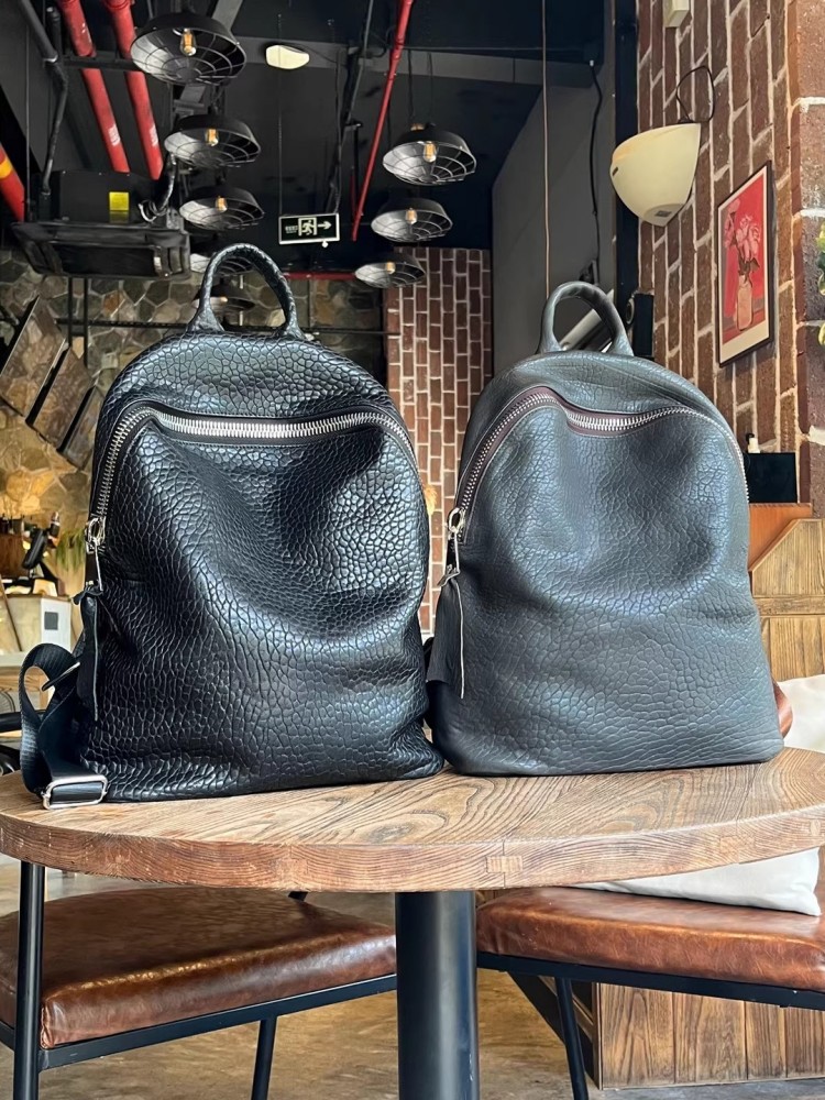حقيبة ظهر كاجوال من جلد الغنم  - مراجعة Leather Work Bag Men وسعره