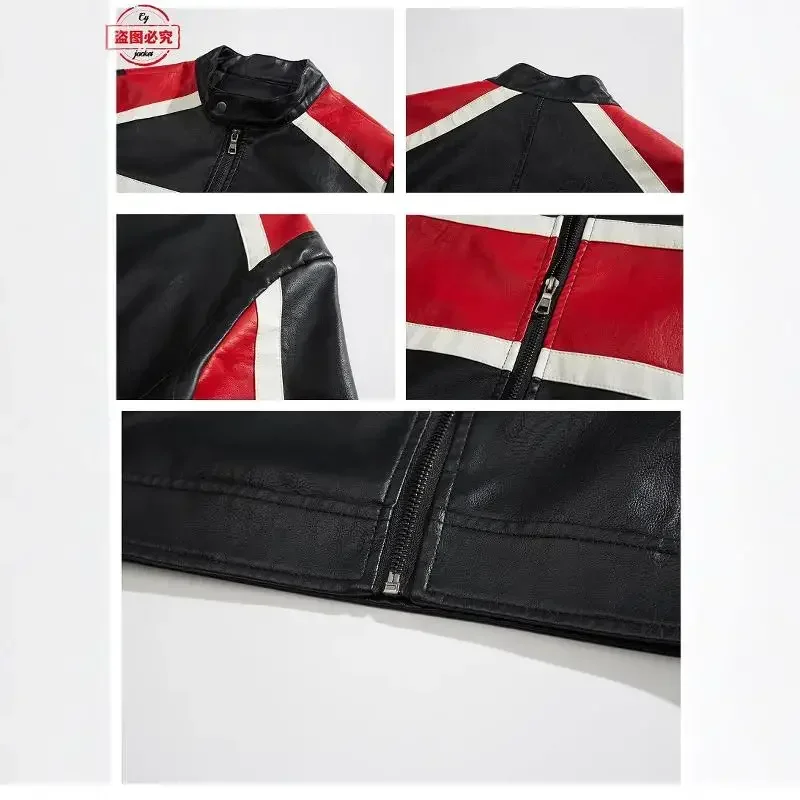 سترة جلدية مطبوعة بشعار Ready  - مراجعة Leather Work Jacket With Hood وسعره