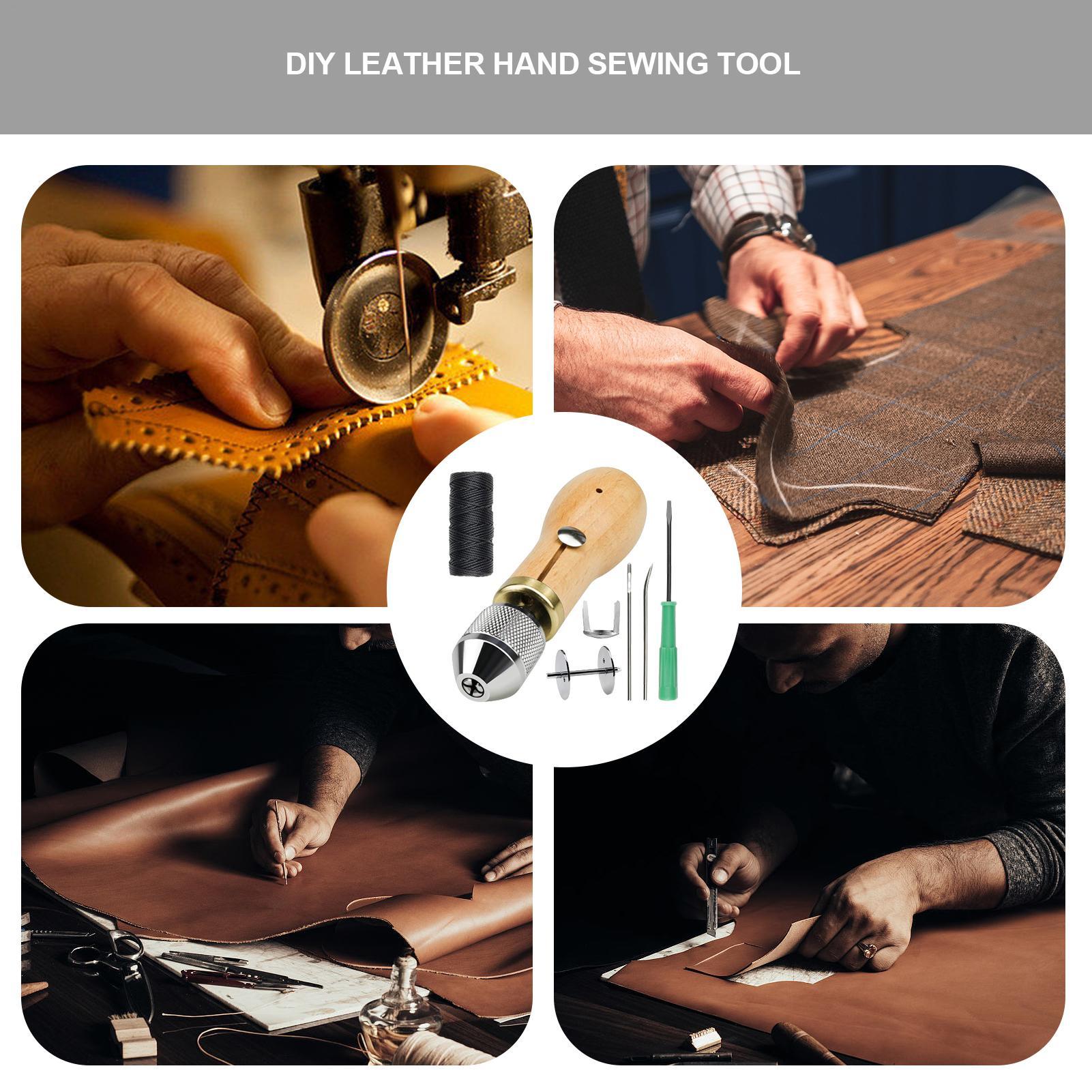 الجلود أداة العمل عدة المفروشا - مراجعة Beginner Leatherwork Kit وسعره