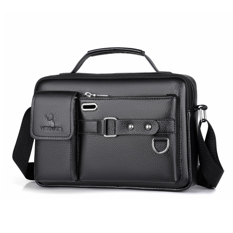 العلامة التجارية الرجال حقيبة  - مراجعة Leather Work Bag Men وسعره
