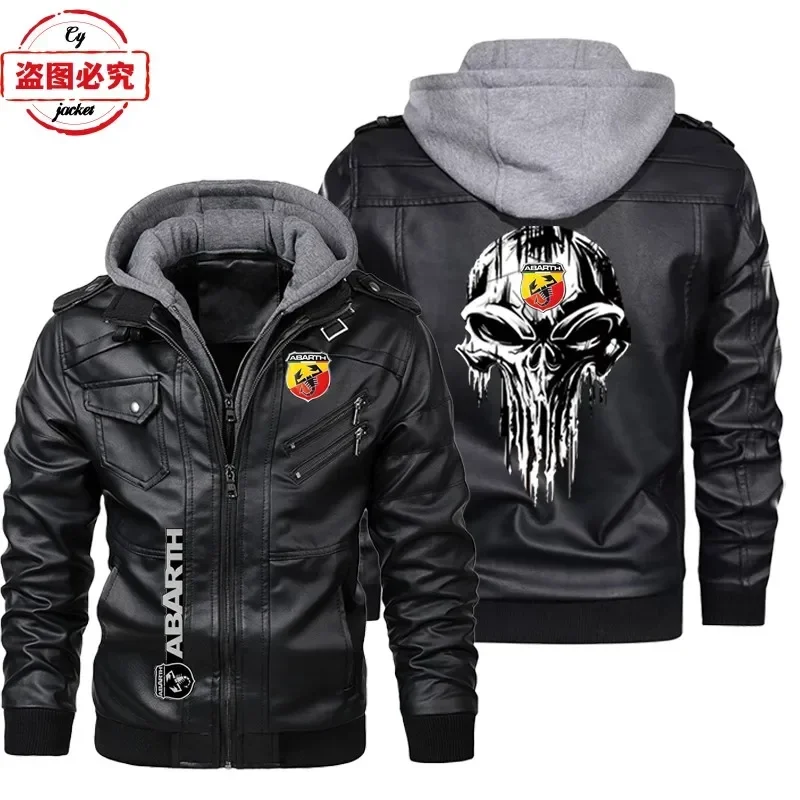 جاكيت جلد بمقاس أوروبي مع شعار - مراجعة Leather Work Jacket With Hood وسعره