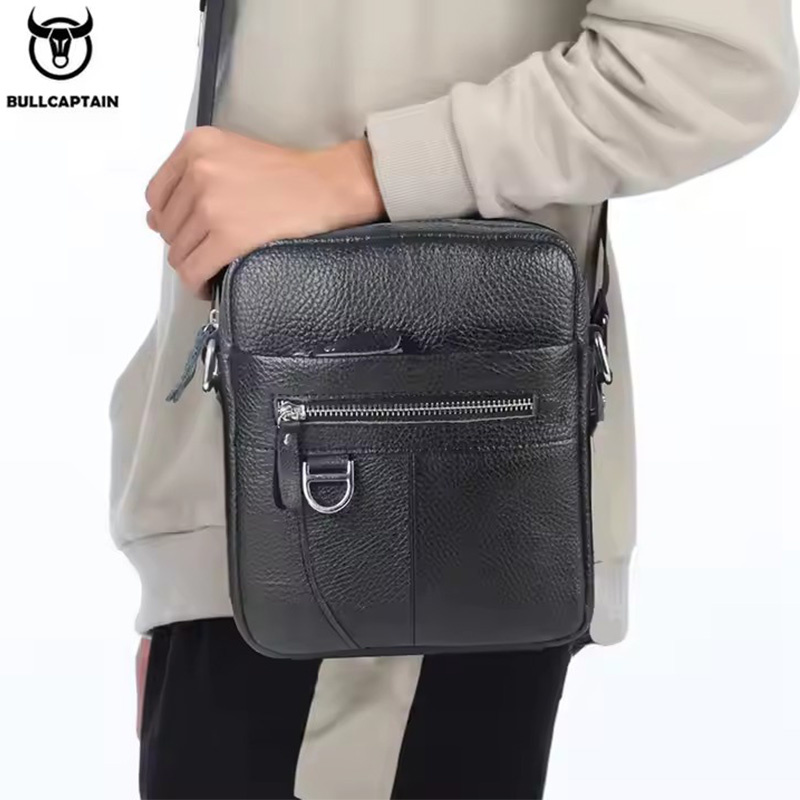 BULLCAPTAIN حقيبة ساعي جلدية ل - مراجعة Leather Work Bag Men وسعره