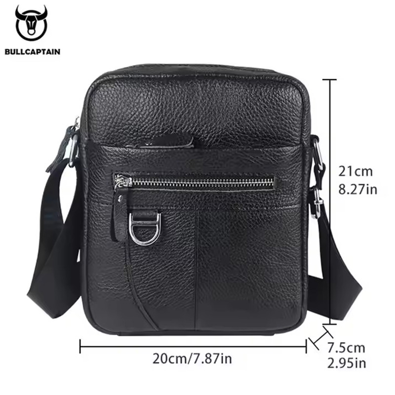 BULLCAPTAIN حقيبة ساعي جلدية ل - مراجعة Leather Work Bag Men وسعره