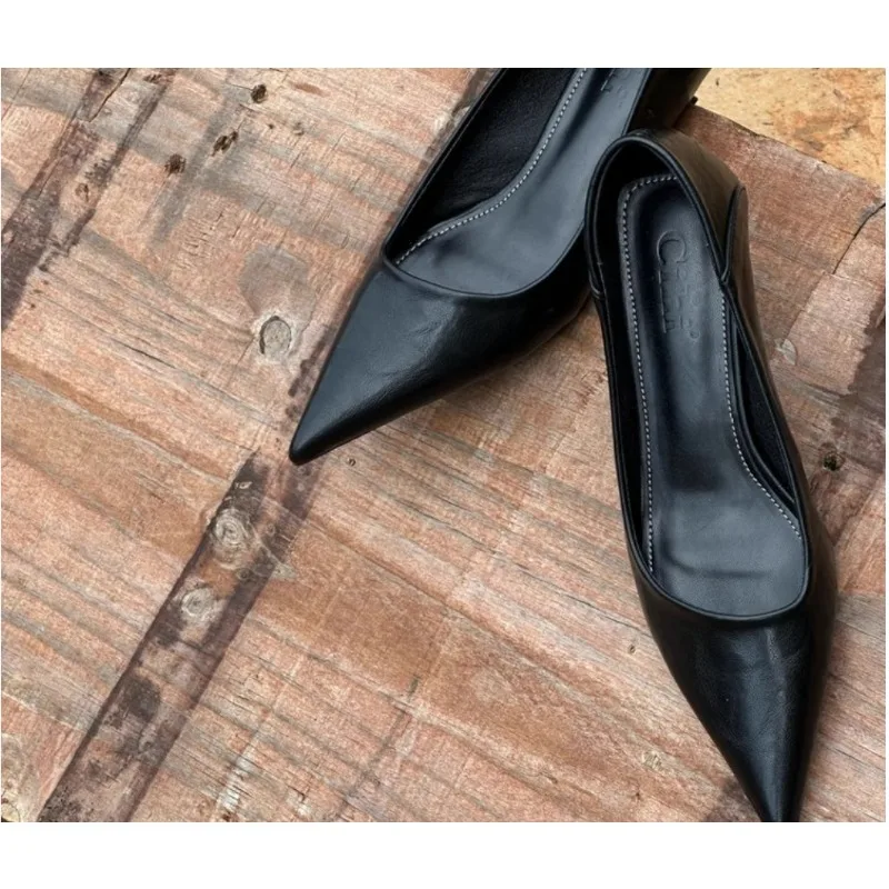 2024 المرأة مثير عالية الكعب ب - مراجعة Leather Work Heels وسعره