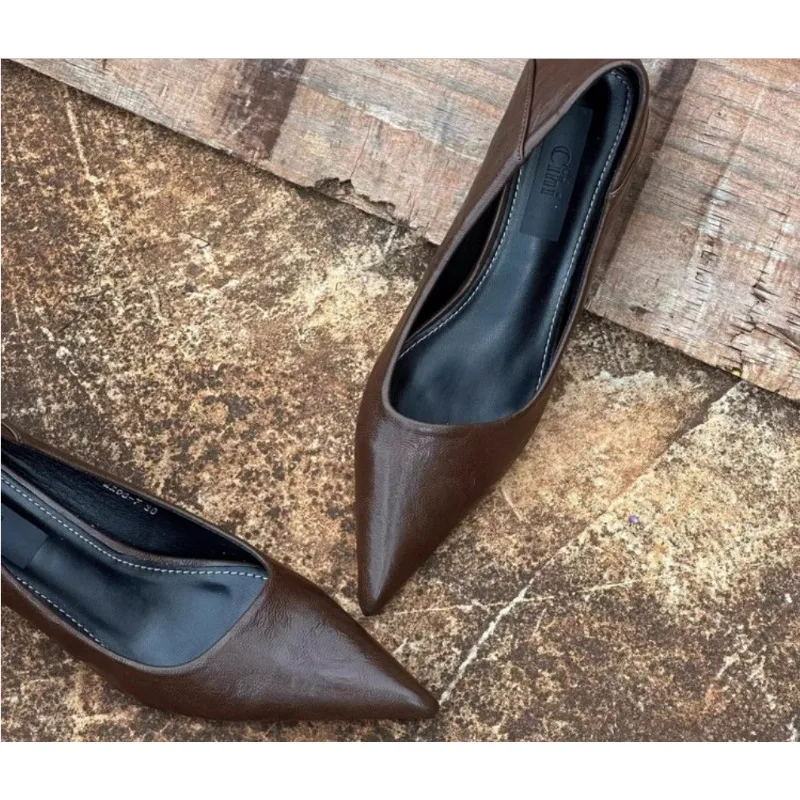 2024 المرأة مثير عالية الكعب ب - مراجعة Leather Work Heels وسعره