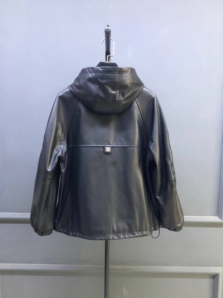 عرض خاص: جاكيت نسائي خريفي قصي - مراجعة Leather Work Jacket With Hood وسعره