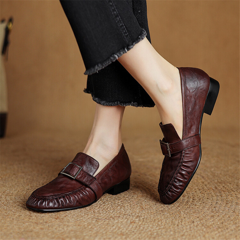 أحذية بدون كعب من الجلد الطبيع - مراجعة Leather Work Heels وسعره