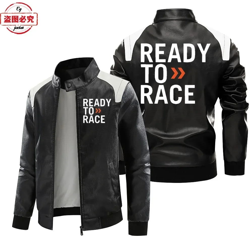 سترة جلدية مطبوعة بشعار Ready  - مراجعة Leather Work Jacket With Hood وسعره