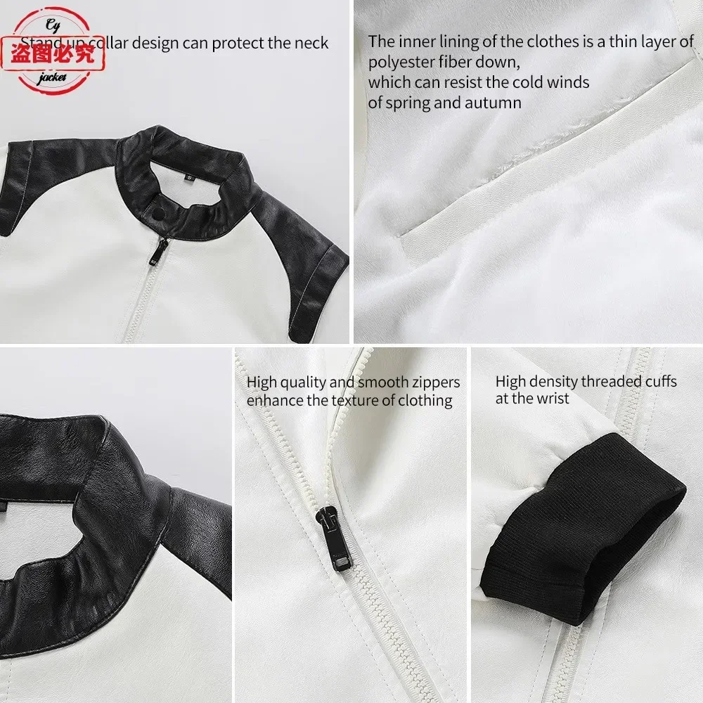 سترة جلدية مطبوعة بشعار Ready  - مراجعة Leather Work Jacket With Hood وسعره