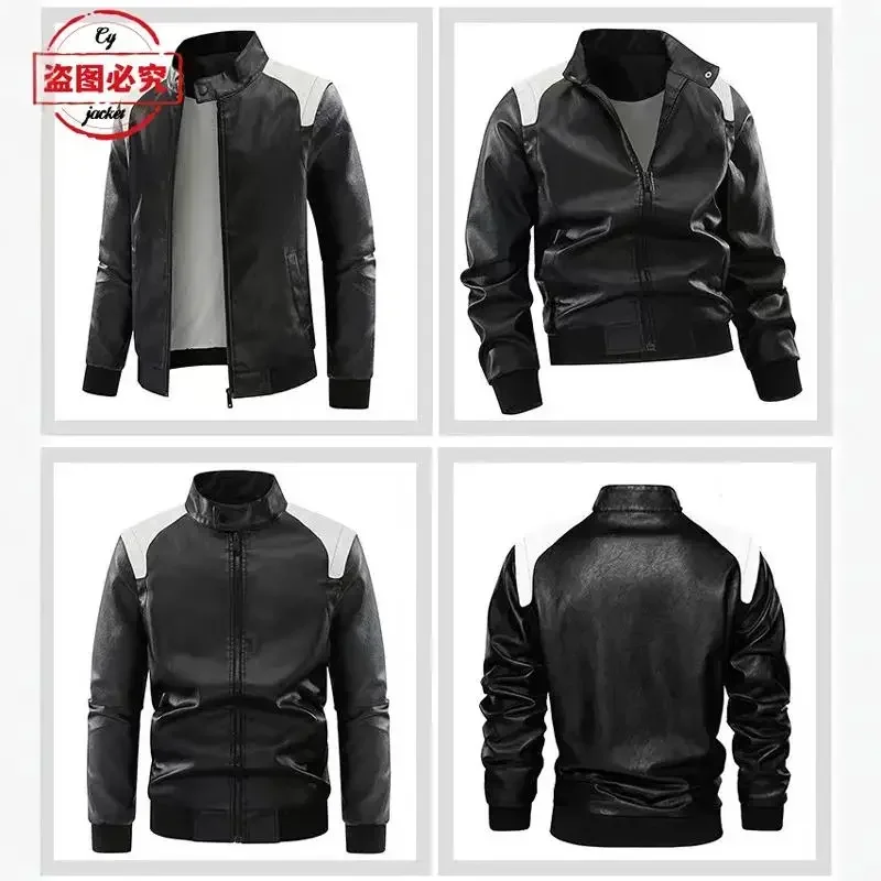سترة جلدية مطبوعة بشعار Ready  - مراجعة Leather Work Jacket With Hood وسعره