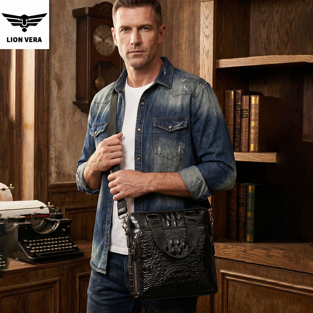 حقيبة جلدية أصلية للرجال من LI - مراجعة Leather Work Bag Men وسعره