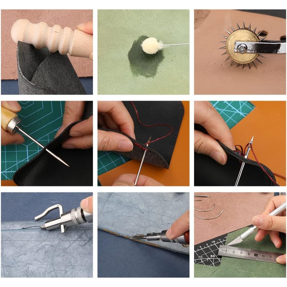 أدوات العمل الجلدية مجموعة الح - مراجعة Beginner Leatherwork Kit وسعره