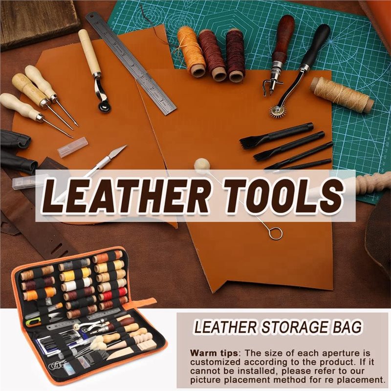 مجموعة أدوات JHD للعمل بالجلد  - مراجعة Beginner Leatherwork Kit وسعره