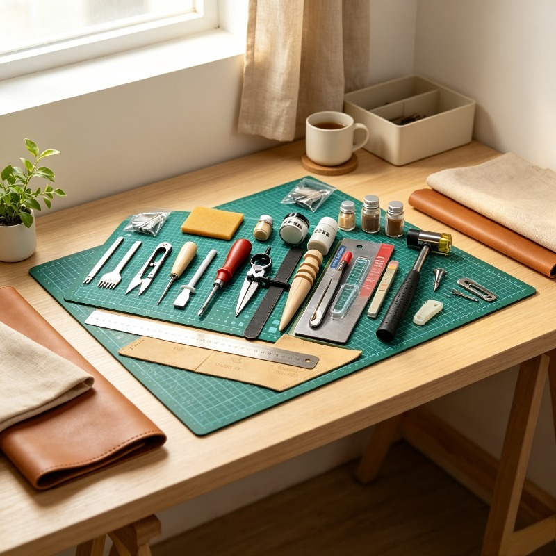 مجموعة أدوات العمل بالجلد للمب - مراجعة Beginner Leatherwork Kit وسعره