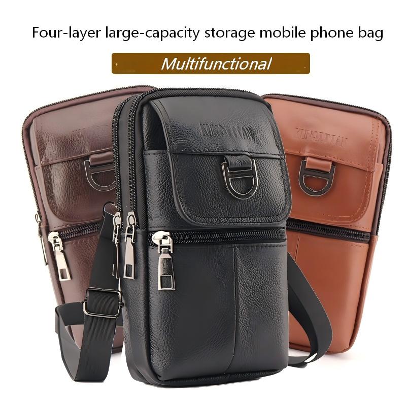 حقيبة خصر جلدية للرجال - حقيبة - مراجعة Leather Work Bag Men وسعره