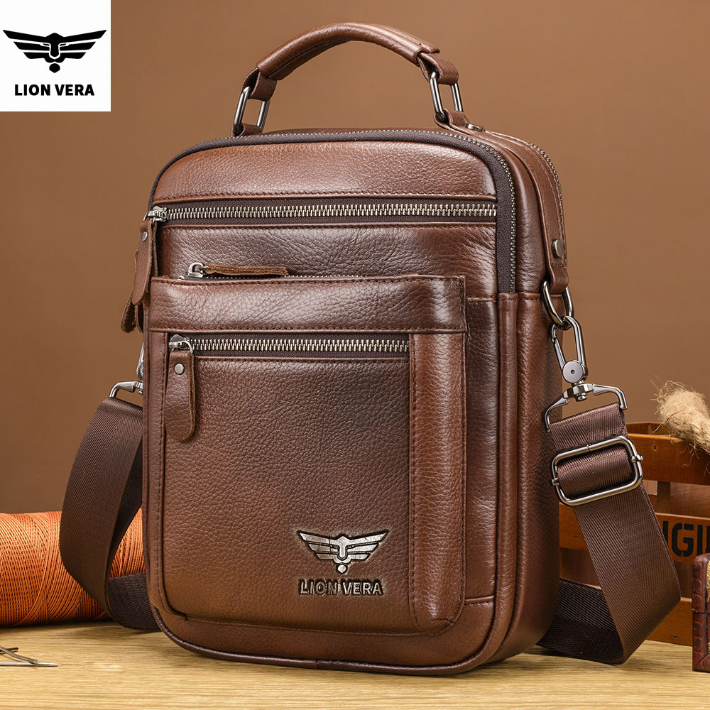 حقيبة كتف رجالية من LION VERA، - مراجعة Leather Work Bag Men وسعره