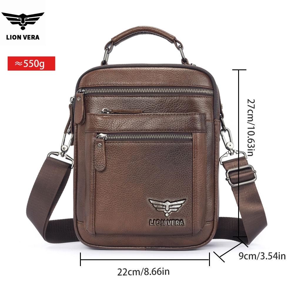 حقيبة كتف رجالية من LION VERA، - مراجعة Leather Work Bag Men وسعره
