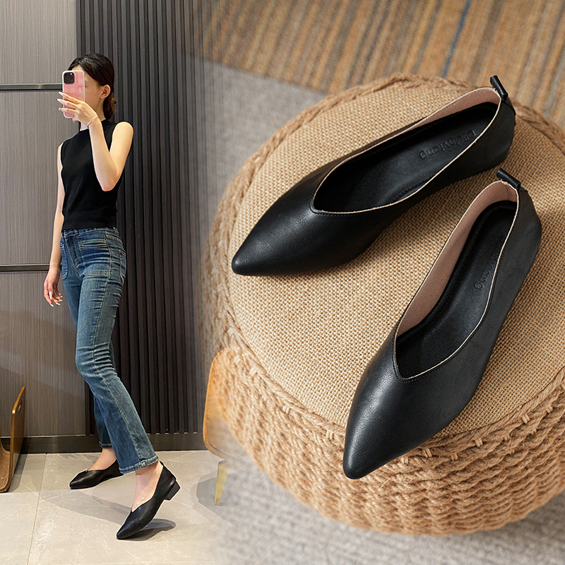 أحذية نسائية جديدة للربيع والخ - مراجعة Leather Work Heels وسعره